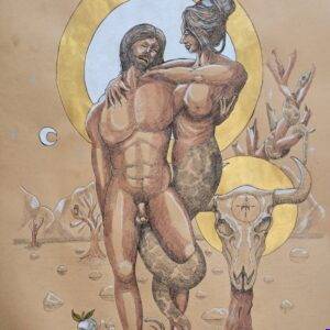 Triptych "Scandal in Paradise": The Seduction of Adam by Lilith